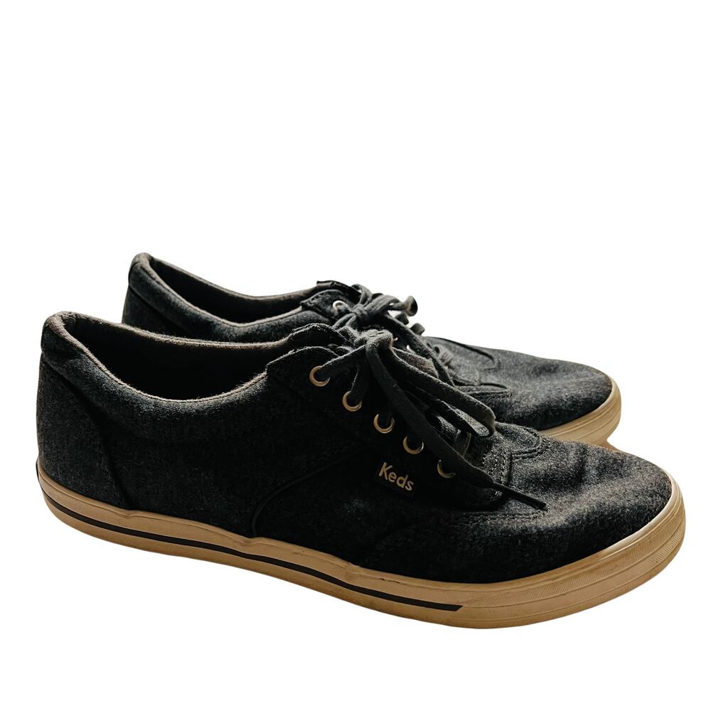 Keds Courty Gray Lace Up Sneakers Size 8 - Picture 2 of 6